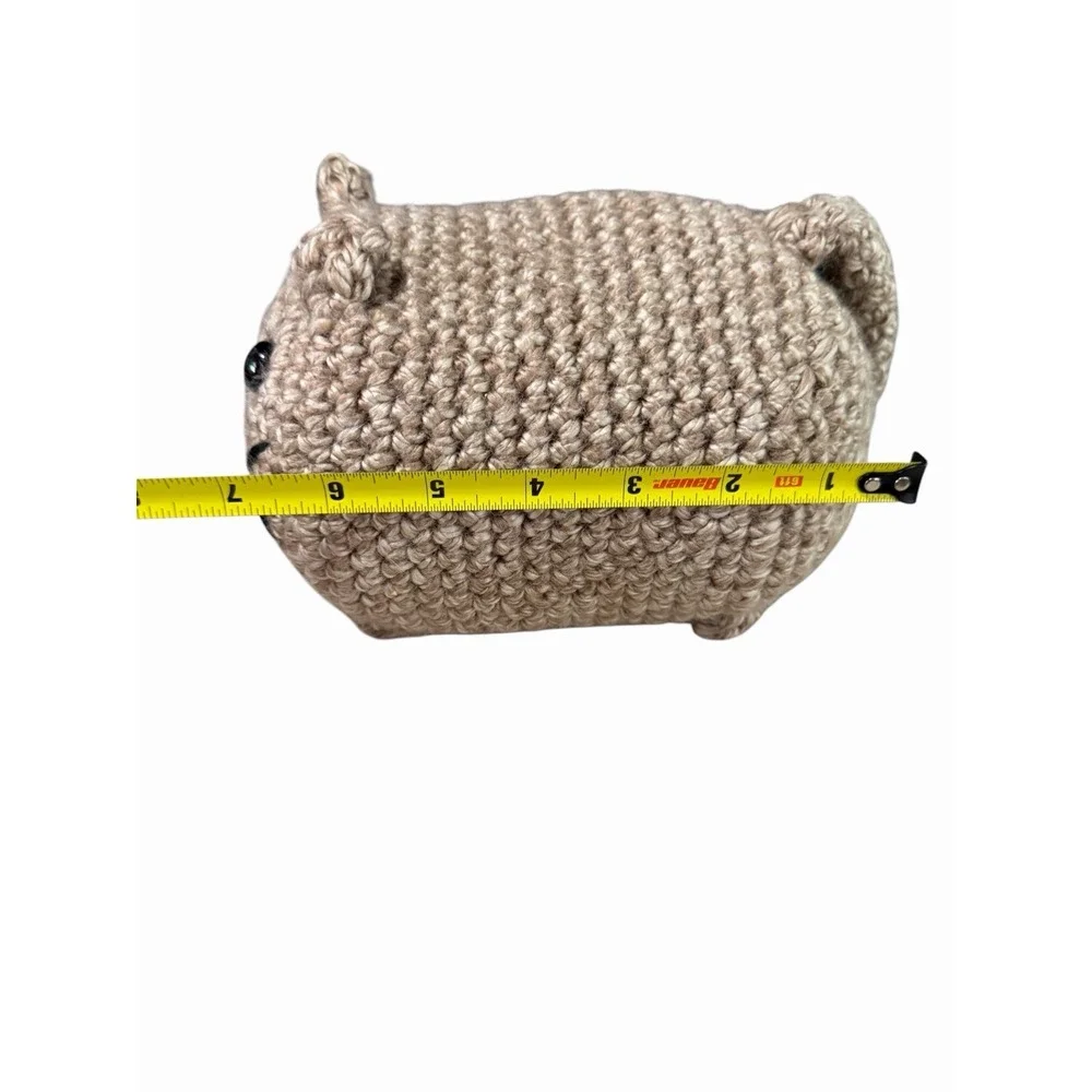 New Handmade Crochet Plushie Cat Kitten tan brown